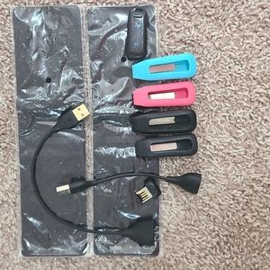 fitbit One Wireless Tracker & Accessories (including 2 Chargers & 4 Cases!)